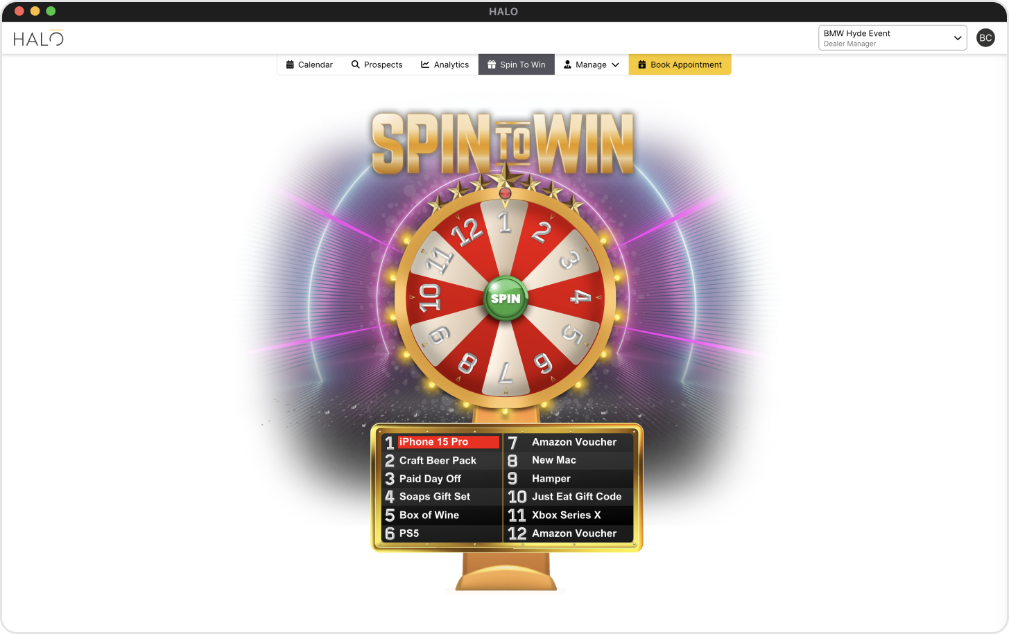 Interactive Spinning Wheel